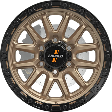 Loaded Stockton Wheels in Bronze Centre Black Lip